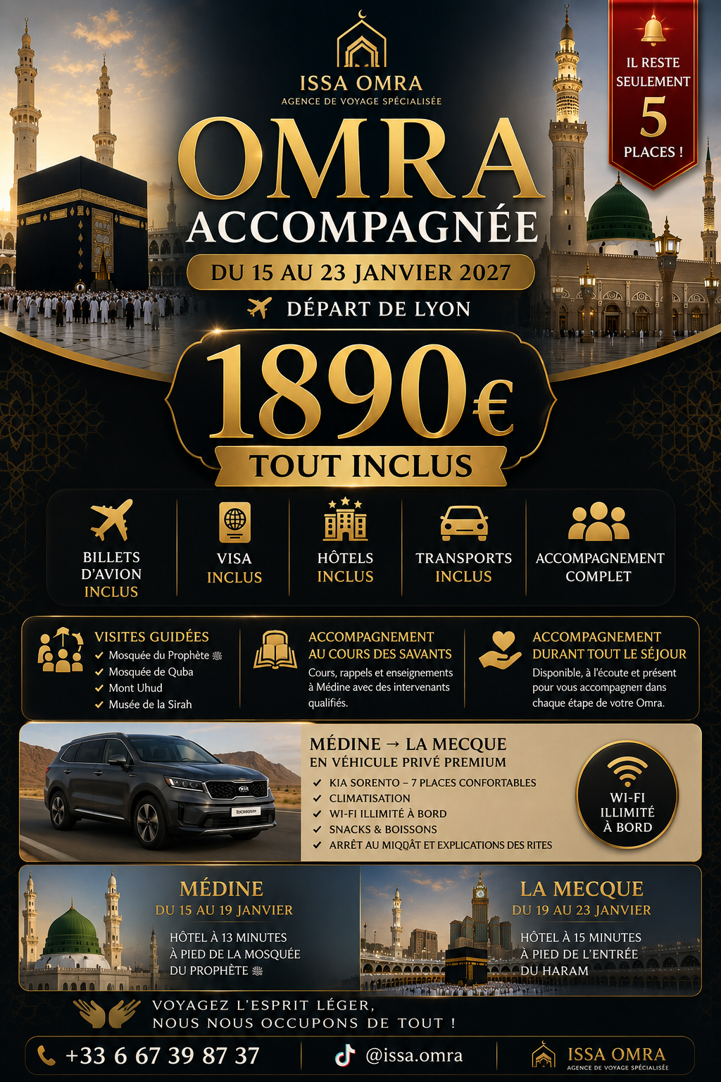 Flyer Omra Accompagnée Janvier 2027 - Issa Omra